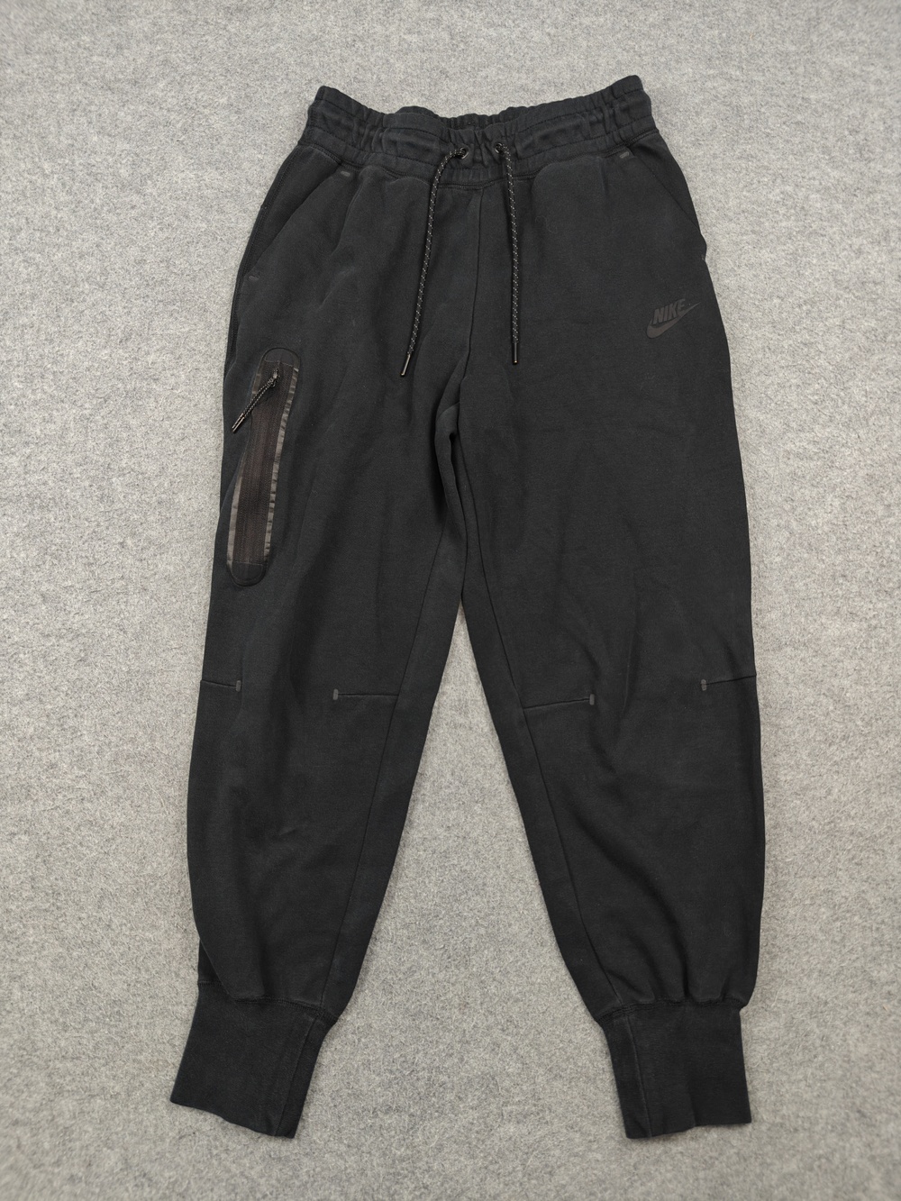 Nike Pants Mens Small Black Jogger Tech Fleece Elastic Waist Drawstring Pockets